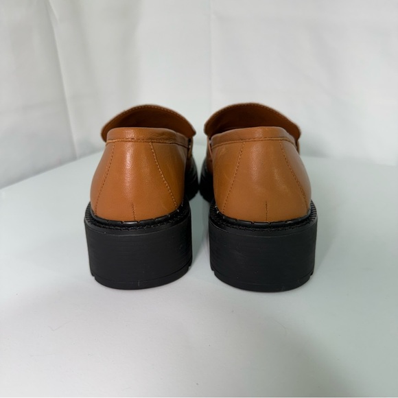 GB Gianni Bini Chunky Loafers Tan Cream Lug Sole Preppy Shoes 7.5 - Picture 4 of 7